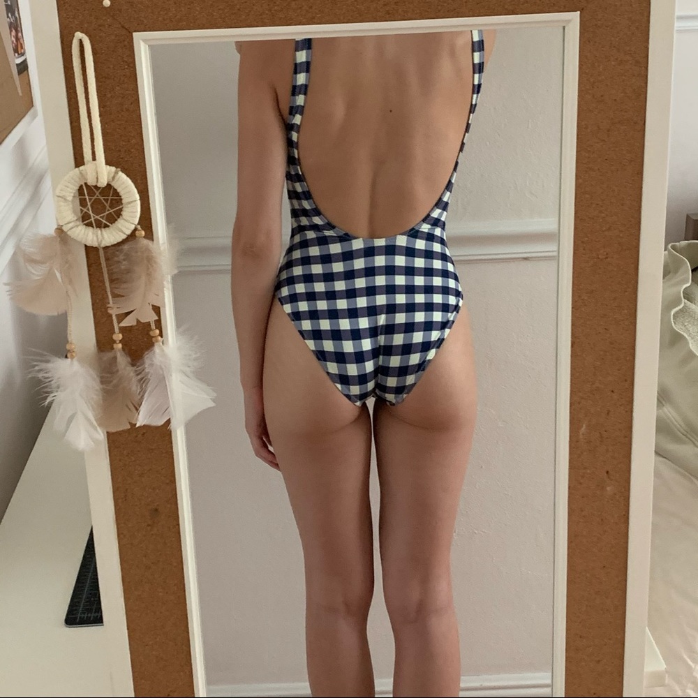 Solid And Striped Gingham One-Piece - image 5